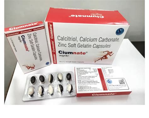 Calcitriol Calcium Carbonate Zinc Soft Gelatin Capsules At Rs 1500 Box