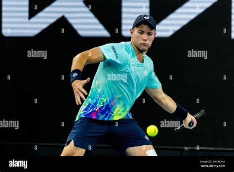 MELBOURNE VIC JANUARY 16 Dominik Koepfer Of Germany In Action