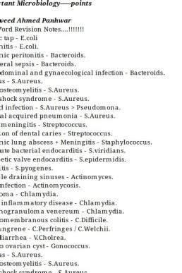 Microbiology And Infectious Diseases On The Move Dr Notes