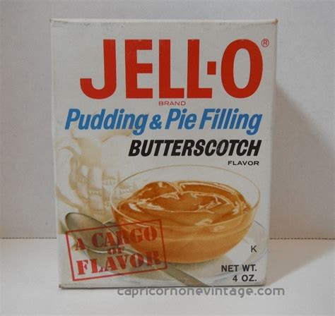 Vintage 1960s Butterscotch Jello Pudding And Pie Filling