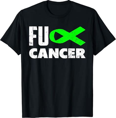 Fuck Cancer Lime Green Ribbon Non Hodgkin Lymphoma Awareness T Shirt Amazon Co Uk Fashion