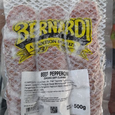 Jual Bernardi Beef Pepperoni Sapi 500 Gr Shopee Indonesia