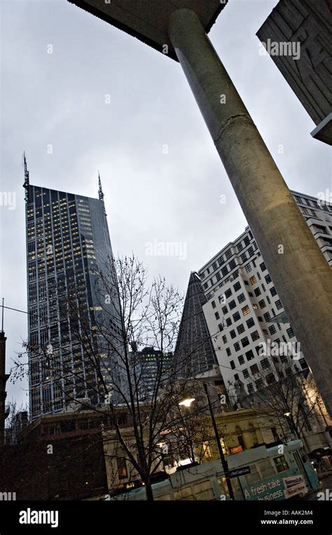 melbourne commercial building at night Stock Photo - Alamy