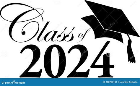 Class Of 2024 Graduation Logo Stock Illustration Illustration Of