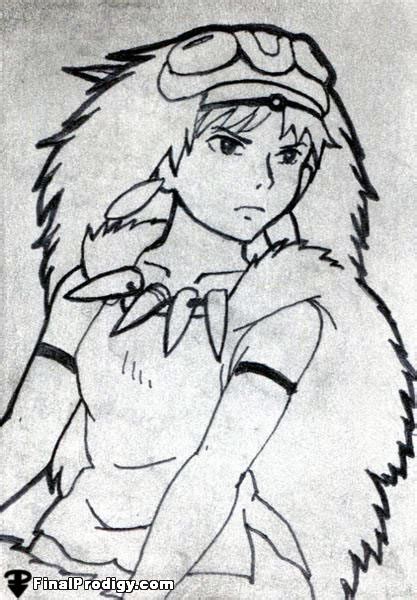 How To Draw Princess Mononoke Mononoke Hime