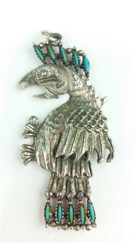 Huge Retro Ca Southwest Thunderbird Pendant Gem