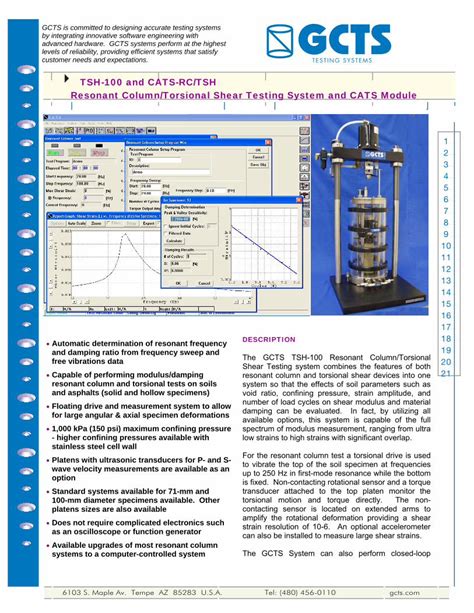 Pdf Resonant Column And Torsional Shear Gcts Resonant Column And