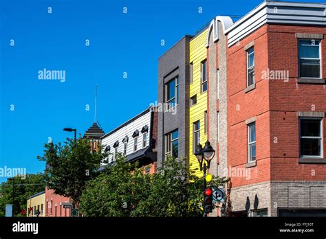 Montreal Colorful Houses Stock Photo Alamy