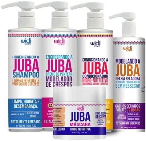 Kit Widi Care Juba Máscara Shampoo Condicionador Encrespando Geleia