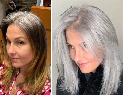 Women That Embraced Their Grey Roots And Look Stunning