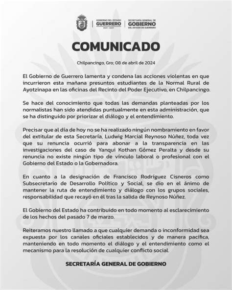 Condena Gobierno De Guerrero Ataque De Ayotzinapos A Palacio De