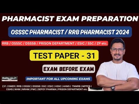 Test Osssc Pharmacist Exam Preparation Rrb Pharmacist Exam