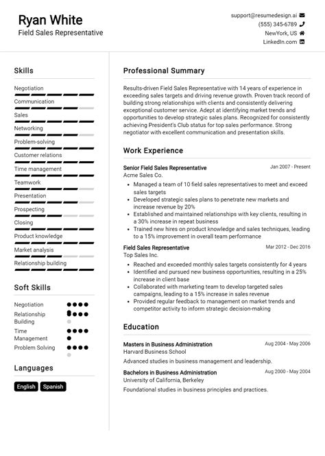 Sales Representative Resume Examples And Templates For