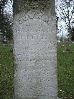 John F Fitch Find A Grave Memorial Grave Memorials