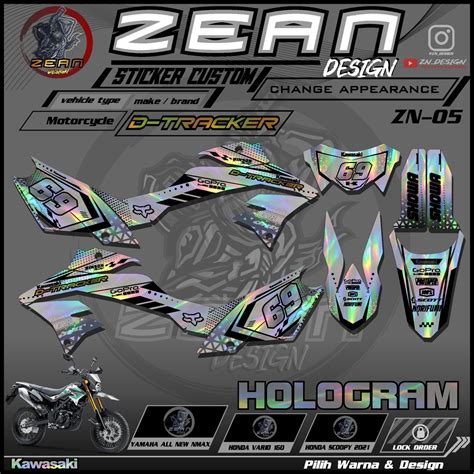 Jual Cod Sticker Striping Hologram Motor Cross Dtracker Semi