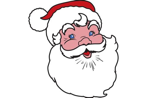 Santa Claus Head Graphic by iDrawSilhouettes · Creative Fabrica