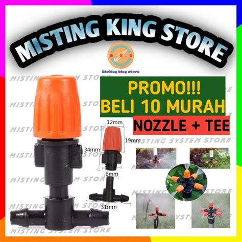 Jual Mist Nozzle Orange Sprayer Misting Head Spray Sprinkler Nepel