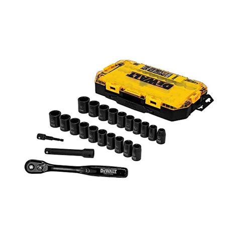 Dewalt Impact Socket Set Drive For Sae And Metric Fasteners