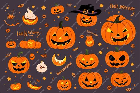 Premium Vector Vector Art Halloween Witch Pumpkin Spider Illustration