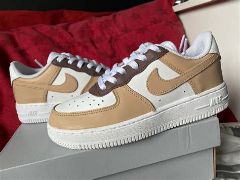 Womens Custom Nike Air Force X Nude Etsy UK