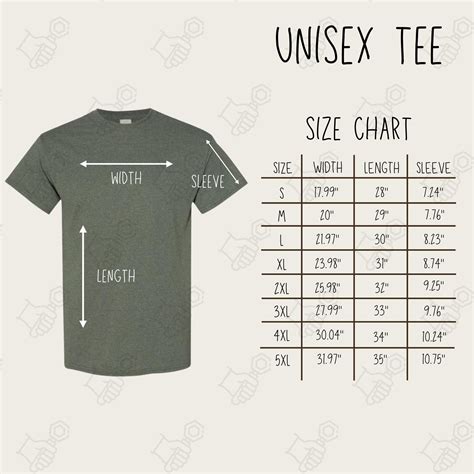 Gildan Size Chart Size Chart For Gildan Gildan Mockup And