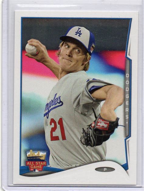 2014 Topps Update ZACK GREINKE SP Error No Foil No Name Dodgers