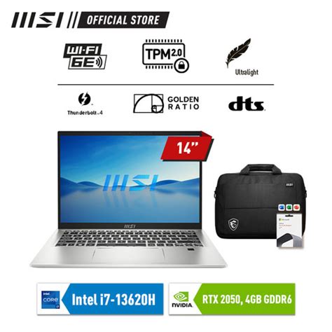 Promo MSI Prestige 14 H B13UCX I7 13620H 16GB 1TB RTX2050 14 FHD OHS