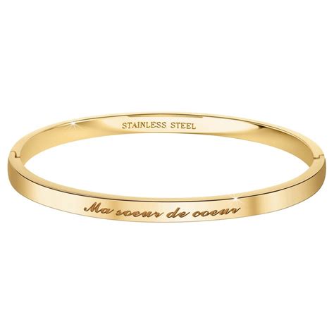 SC CRYSTAL Ma soeur de cœur Bracelet SC Crystal en Acier Finement