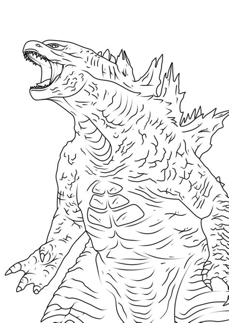 Desenhos De Godzilla Bravo Para Colorir E Imprimir Colorironline