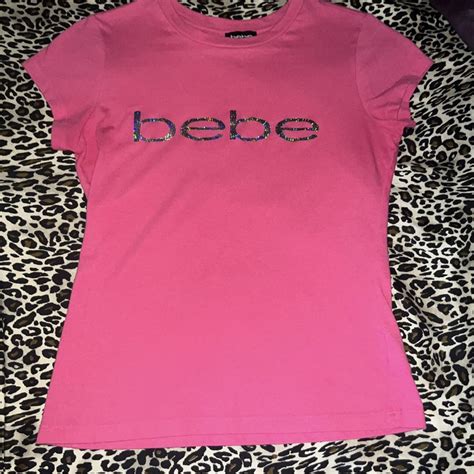 So 2000s Hot Pink Bebe Top With Bebe Written In Depop
