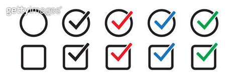 Checkbox set with blank and checked checkbox vector icon 이미지