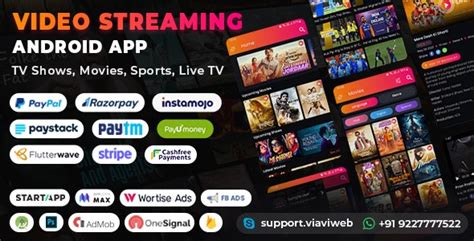 Customize Video Streaming Android App Tv Shows Movies Sports