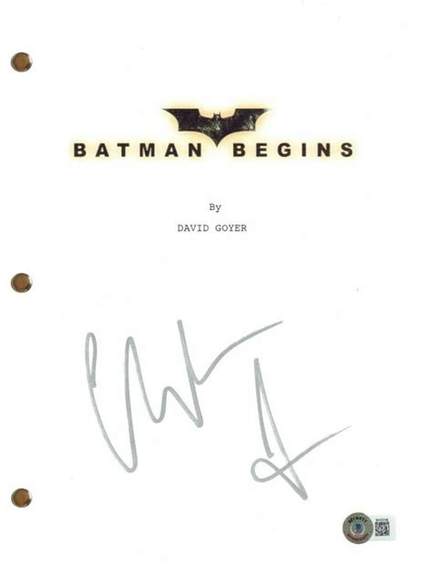 Christian Bale Signed Autograph Batman Begins Movie Script Screenplay