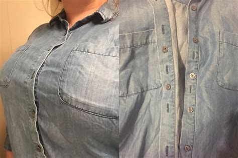 This Shirt Has Buttons On The Inside That Prevent The Dreaded Boob Gap