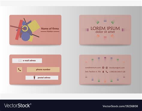 Visit card template Royalty Free Vector Image - VectorStock