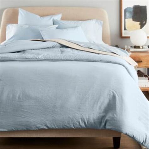 Nestwell Washed Linen Cotton Piece King Duvet Cover Set In Light