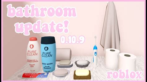 0 10 9 Bloxburg Bathroom Update 🧻 Towels Toilet Paper Etc Youtube