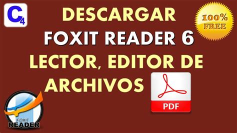 Descargar Foxit Reader 6 Lector Editor De PDF Gratuito YouTube