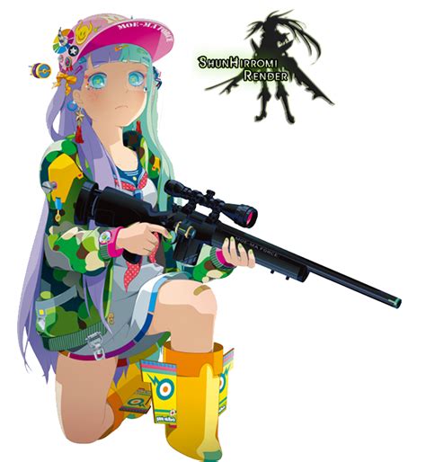 Anime Girl Render Gun