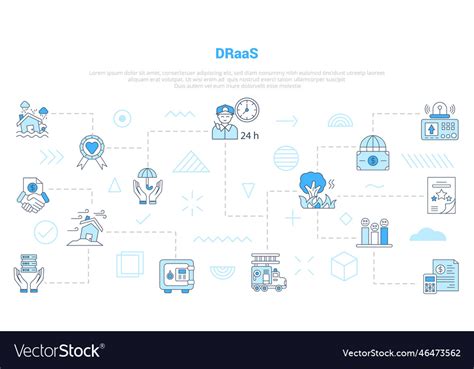 Draas Disaster Recovery As A Service Concept Vector Image