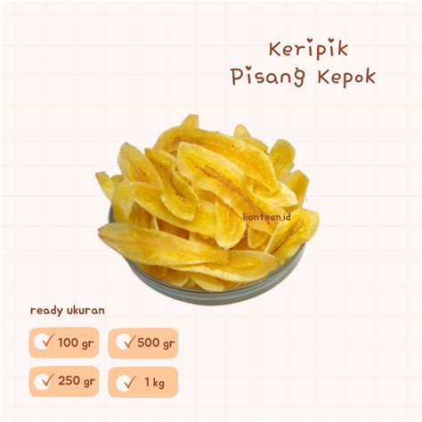 Jual Keripik Pisang Kepok Gr Kripik Pisang Asin Gurih Gram