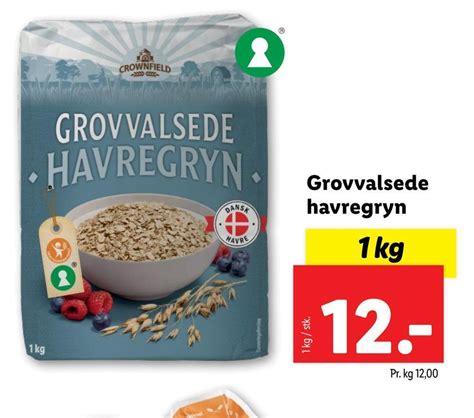 Grovvalsede Havregryn Tilbud Hos Lidl