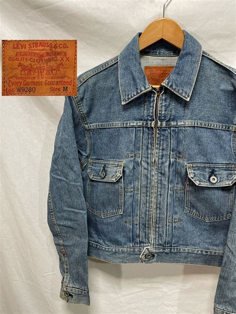 90s Levis リーバイス 日本製 W9280 Xx 復刻 2nd デニムジャケット ジージャン ジップアップ 赤耳 古着 Old