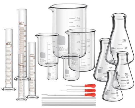 Buy Frienda20 Pcs Lab Glassware Include 4 Graduated Cylinder Set 4