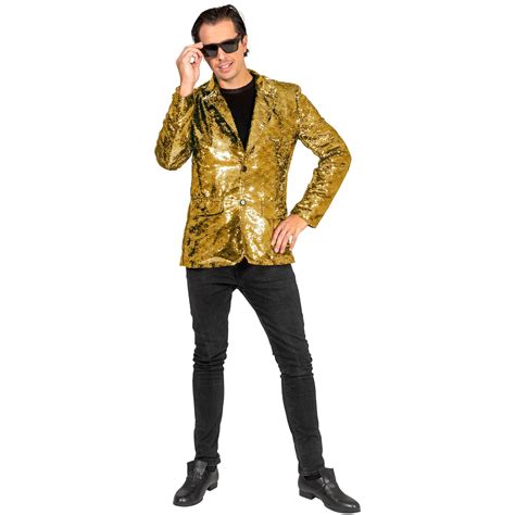 Glitter Pailletten Blazer Heren Goud Jokershop Be Verkleedwinkel