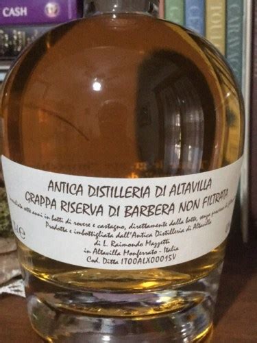 N V Antica Distilleria Di Altavilla Grappa Di Barbera Riserva Vivino Us