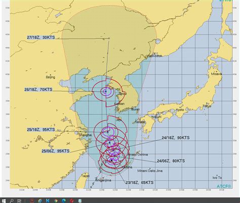 8월 24일 오전 발표 제8호 태풍 바비bavi 태풍 경로 태풍 진로 태풍 현재 위치 제주도 영향권 한국 중국