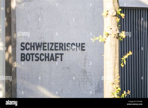 Embassy Of Switzerland In Berlin Germany Stock Photo Alamy