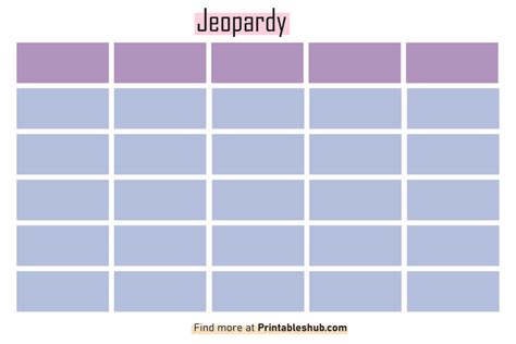 Printable Blank Jeopardy Templates Pdf Included Printables Hub