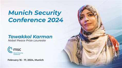 Tawakkol Karman To Address Global Security Issues At 2024 Munich Conference